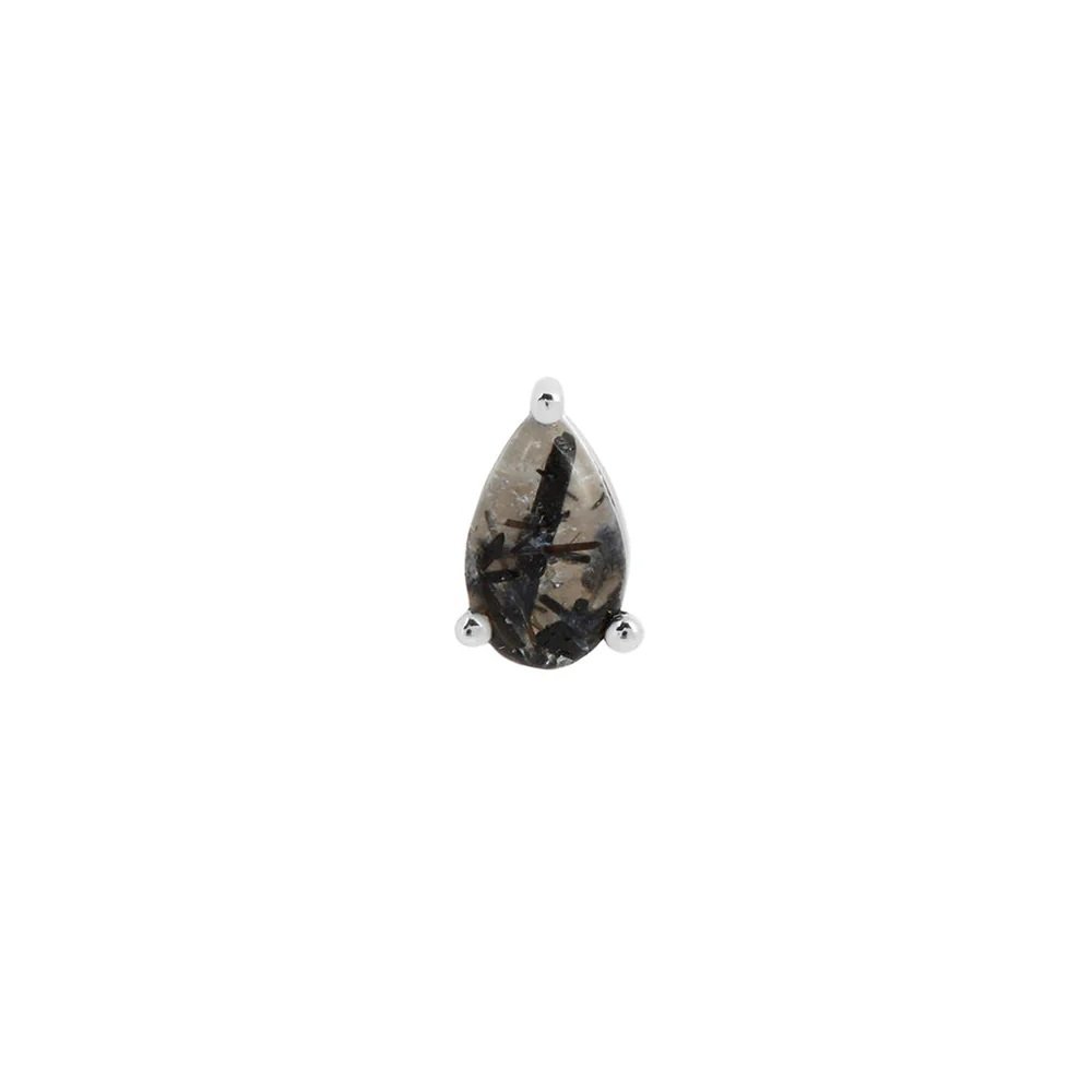 Tourmalated Quartz Pear - Threadless End-SQ3908057