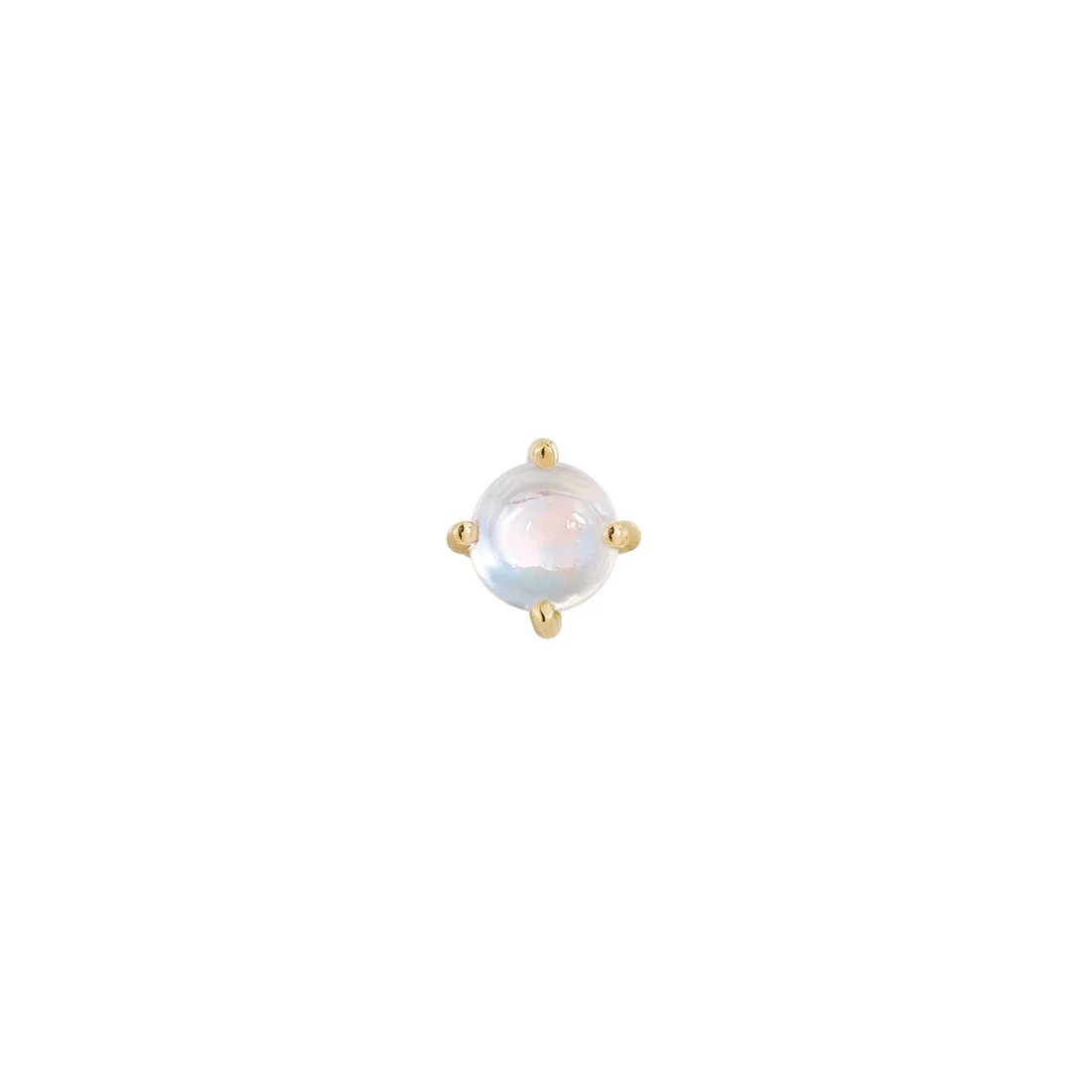 Rainbow Moonstone Prong - Threadless End-SQ0164482