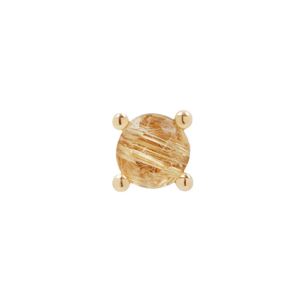 Rutilated Quartz Prong - Threadless End-SQ4239158