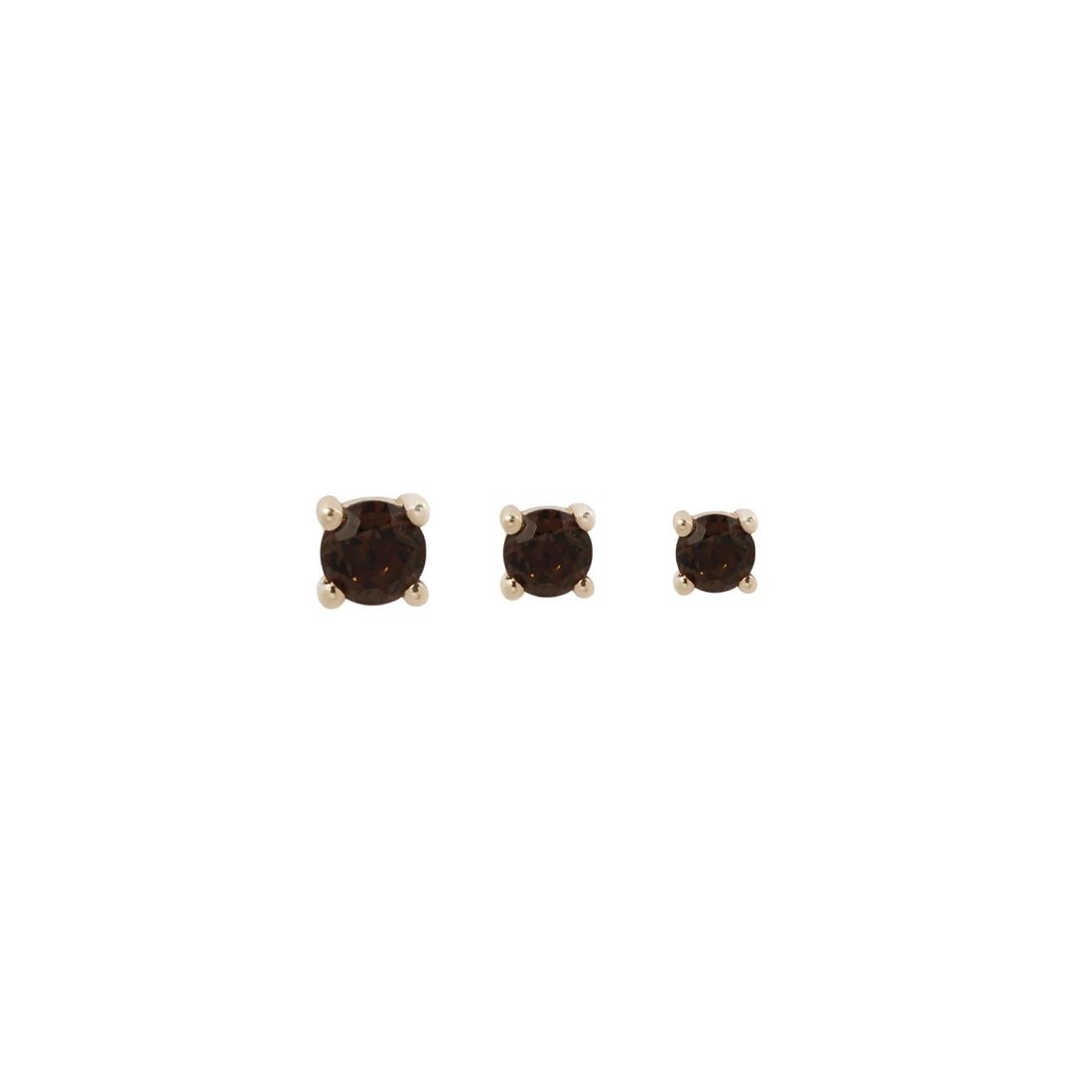 Smoky Quartz Prong - Threadless End-SQ3519215