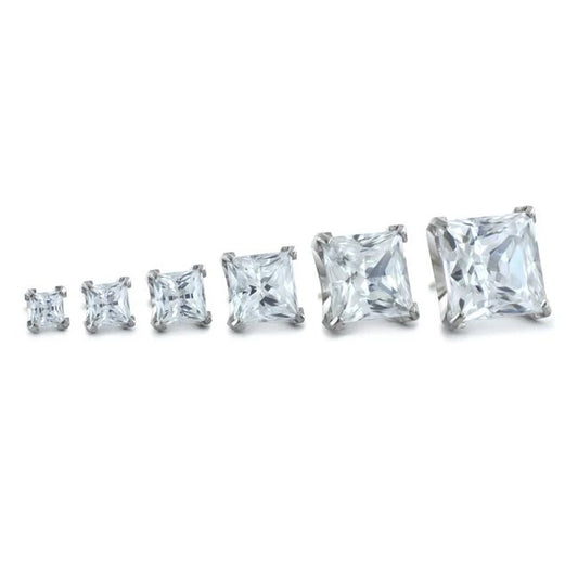 Titanium Princess Cut Prong - Threadless End-SQ7206045