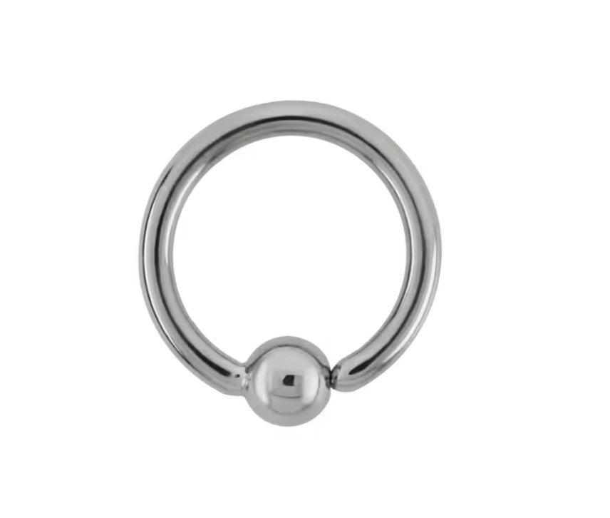 Titanium Fixed Bead Ring